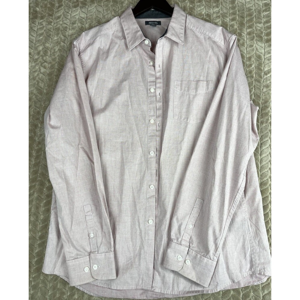 Kenneth Cole Reaction Button-Up Shirt‎ Mens XL Pink